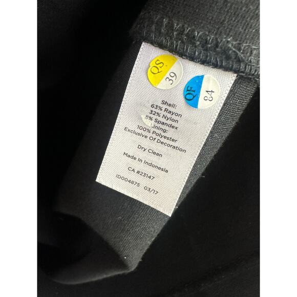 Talbots Ponte Shift Dress Fringe Pockets Black White Stretch Lined Plus Size 22W - Picture 11 of 11